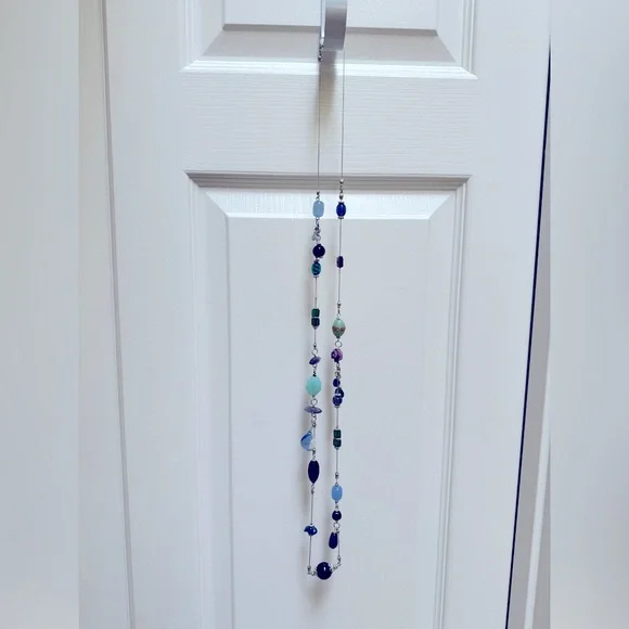 22" Lane Bryant glass bead silver tone necklace - Picture 4 of 11